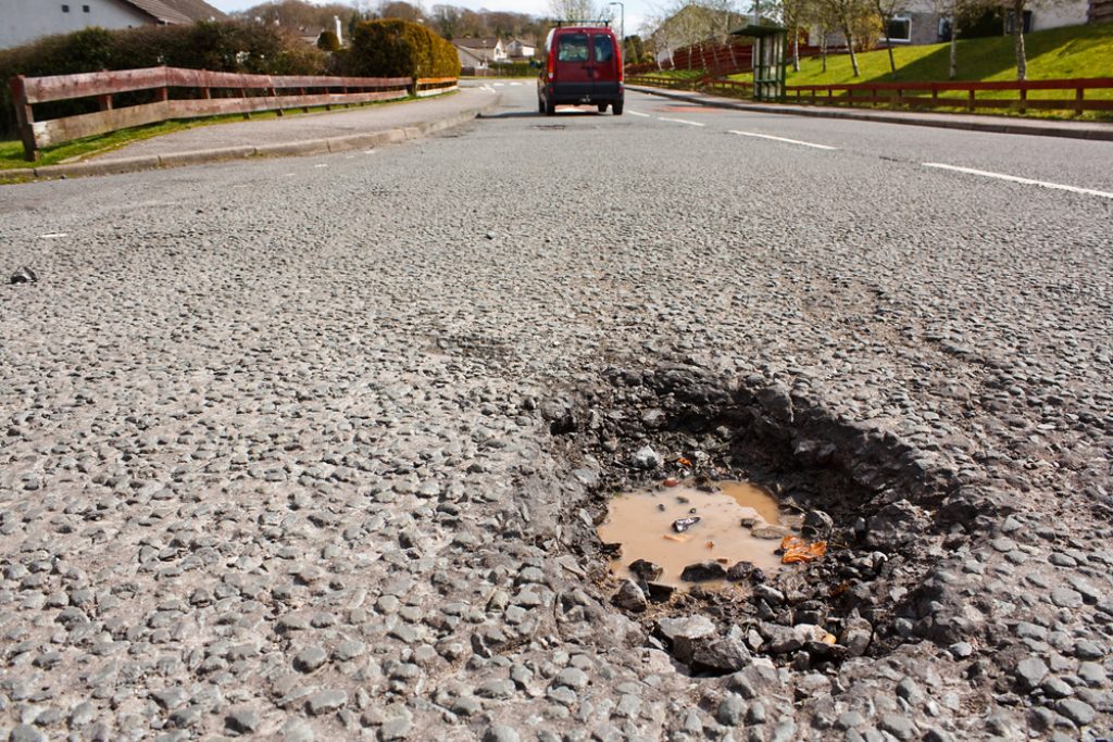 Pothole breakdowns reach half a million for the year in worst-ever October