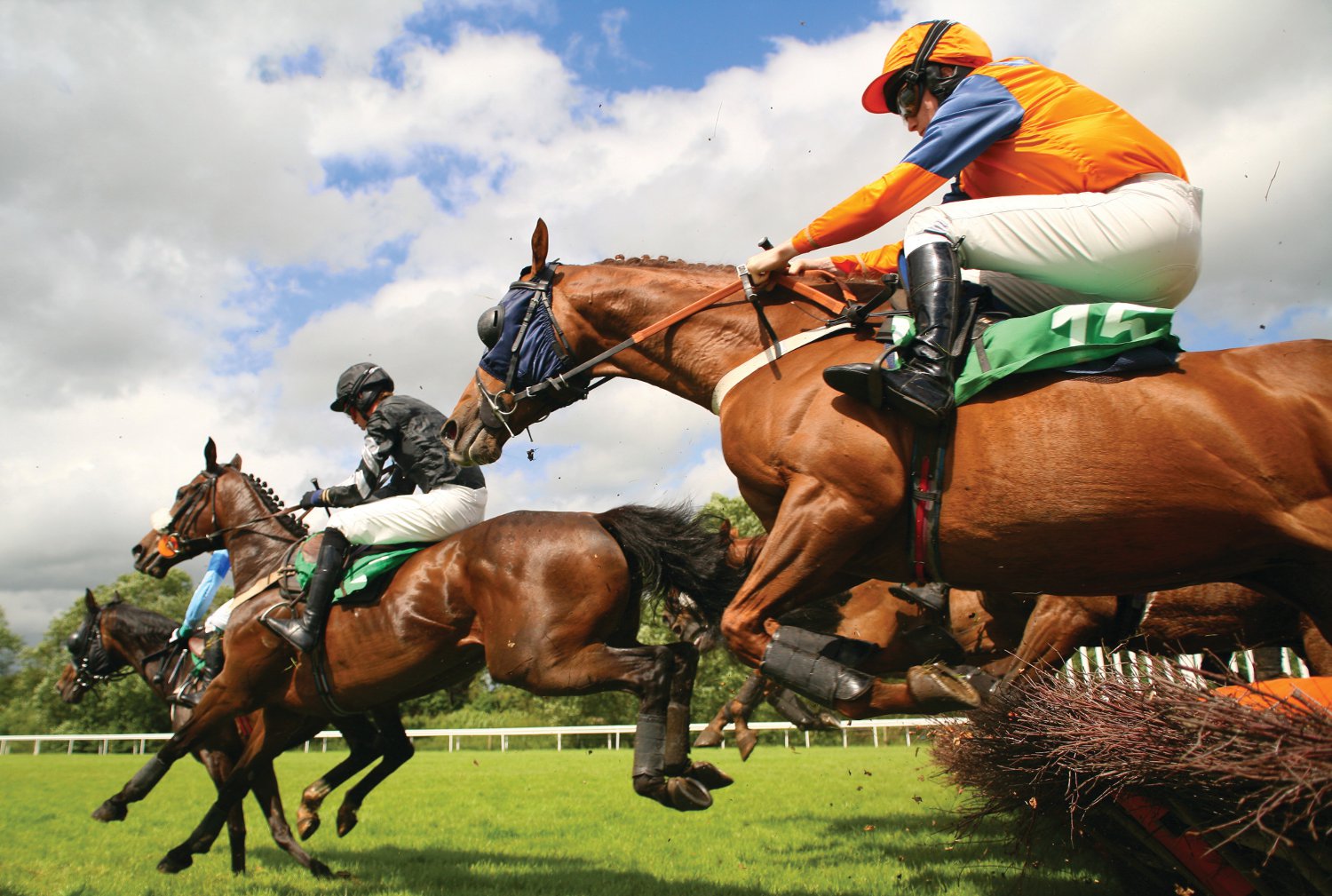 an image of horses racing to denote a story about whether to sell in may